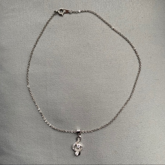 Sterling Silver Treble Clef Necklace - Picture 2 of 2